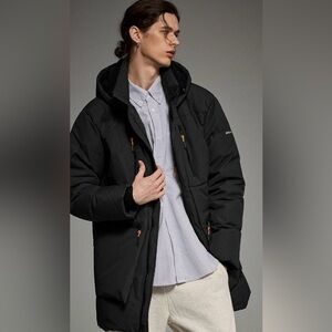 Orolay Men's  Down Jacket Hooded  Puffer Jacket with 6 Pockets XXL NWOT